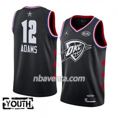 Camiseta Niños Oklahoma City Thunder Steven Adams 12 2019 All-Star Jordan Brand Negro Swingman